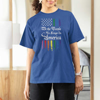 We The People No Kings In America T Shirt For Women LGBTQ Rainbow USA Flag Gay Pride LGBT Ally