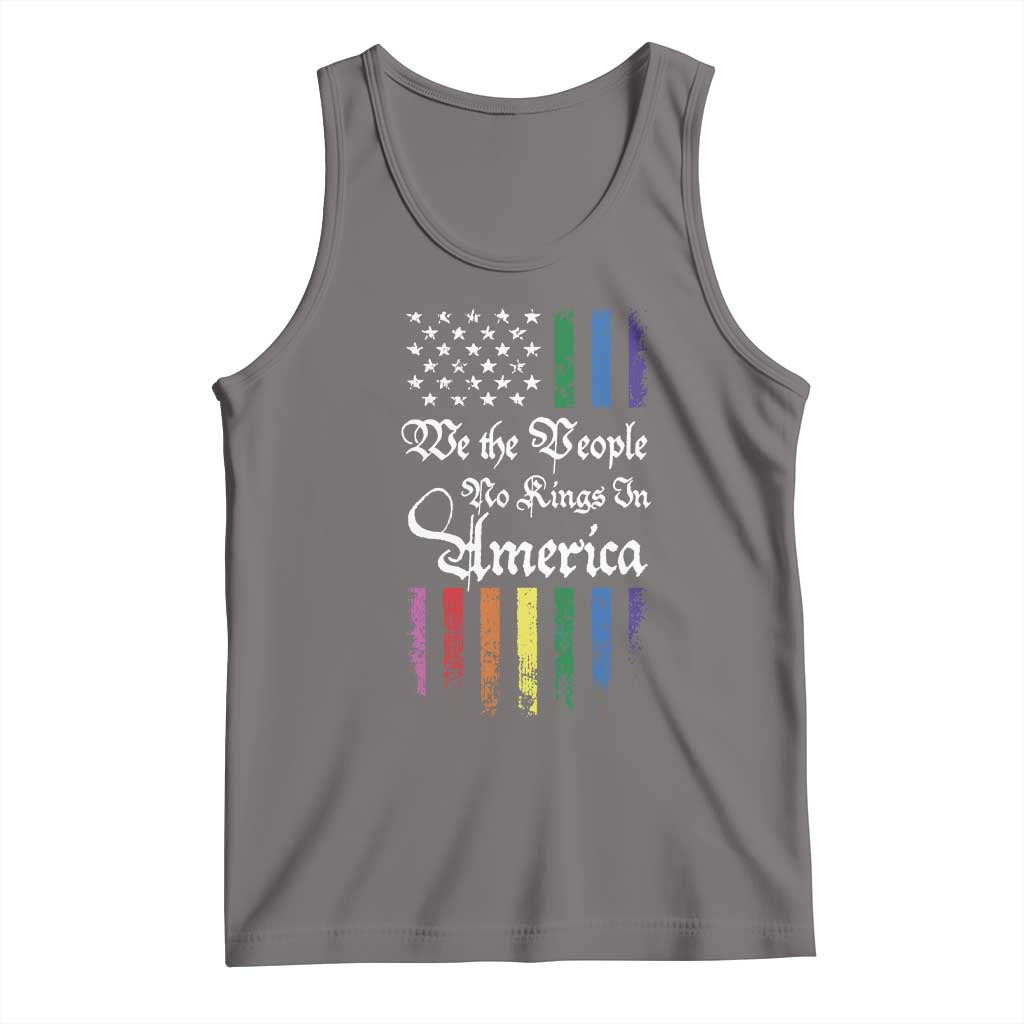 We The People No Kings In America Tank Top LGBTQ Rainbow USA Flag Gay Pride LGBT Ally