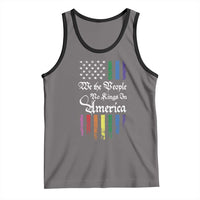 We The People No Kings In America Tank Top LGBTQ Rainbow USA Flag Gay Pride LGBT Ally