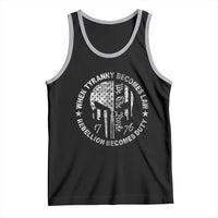 When Tyranny Becomes Law Rebellion Becomes Duty Tank Top We The People 1776 American Flag