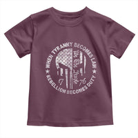 When Tyranny Becomes Law Rebellion Becomes Duty Toddler T Shirt We The People 1776 American Flag