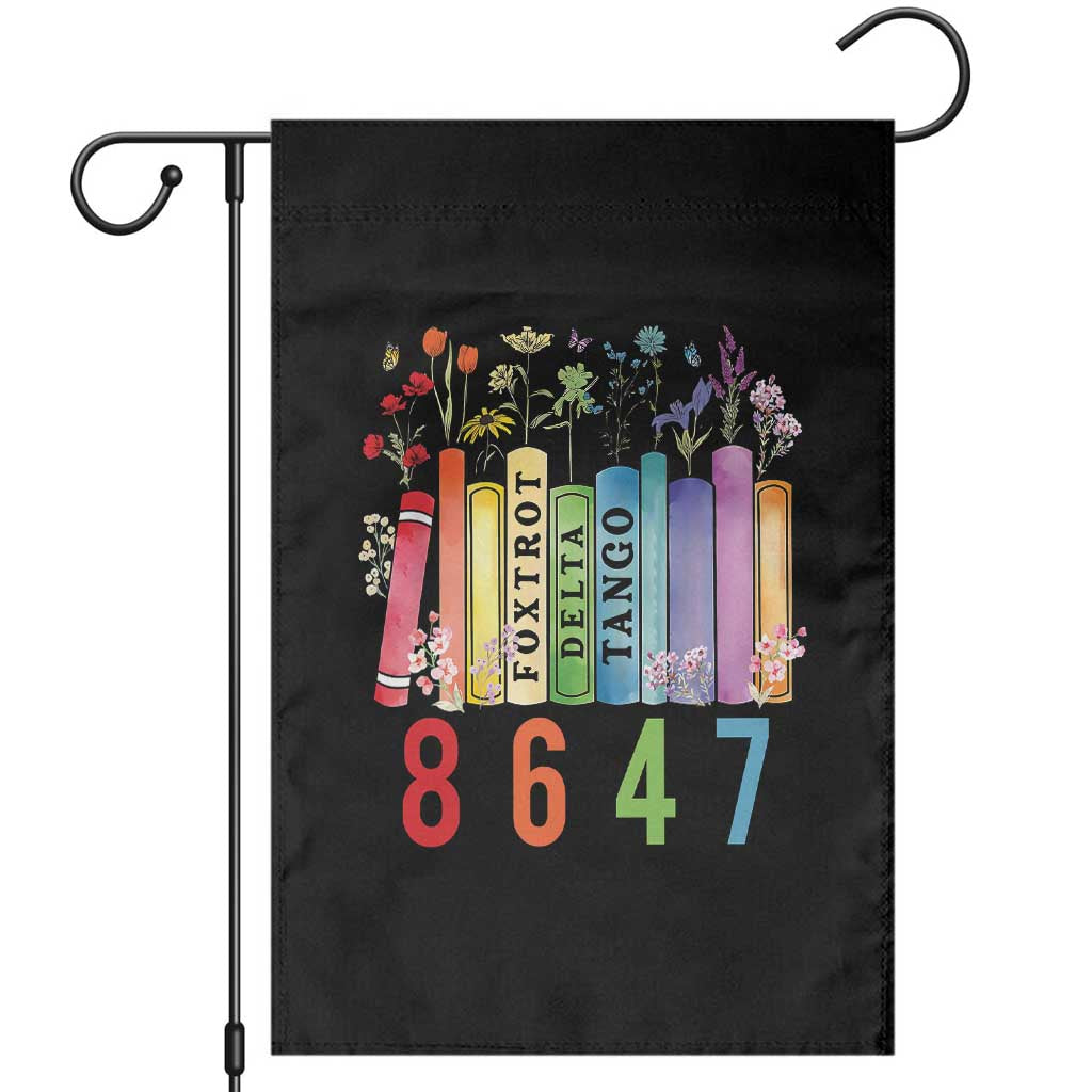 Retro 8647 Garden Flag Foxtrots Delta Tangos Book Flower - Wonder Print Shop