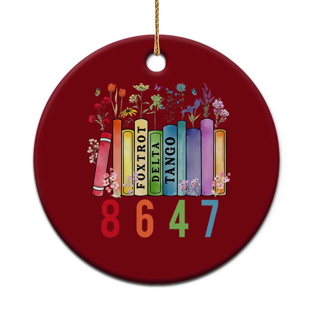 Retro 8647 Ceramic Ornament Foxtrots Delta Tangos Book Flower - Wonder Print Shop