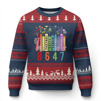 Retro 8647 Ugly Christmas Sweater Foxtrots Delta Tangos Book Flower - Wonder Print Shop