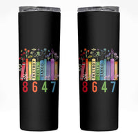 Retro 8647 Skinny Tumbler Foxtrots Delta Tangos Book Flower