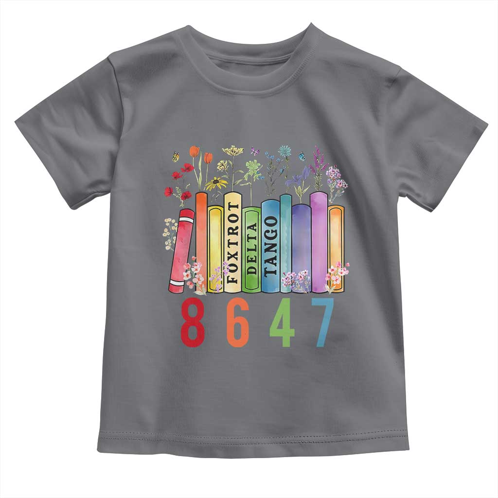 Retro 8647 Toddler T Shirt Foxtrots Delta Tangos Book Flower