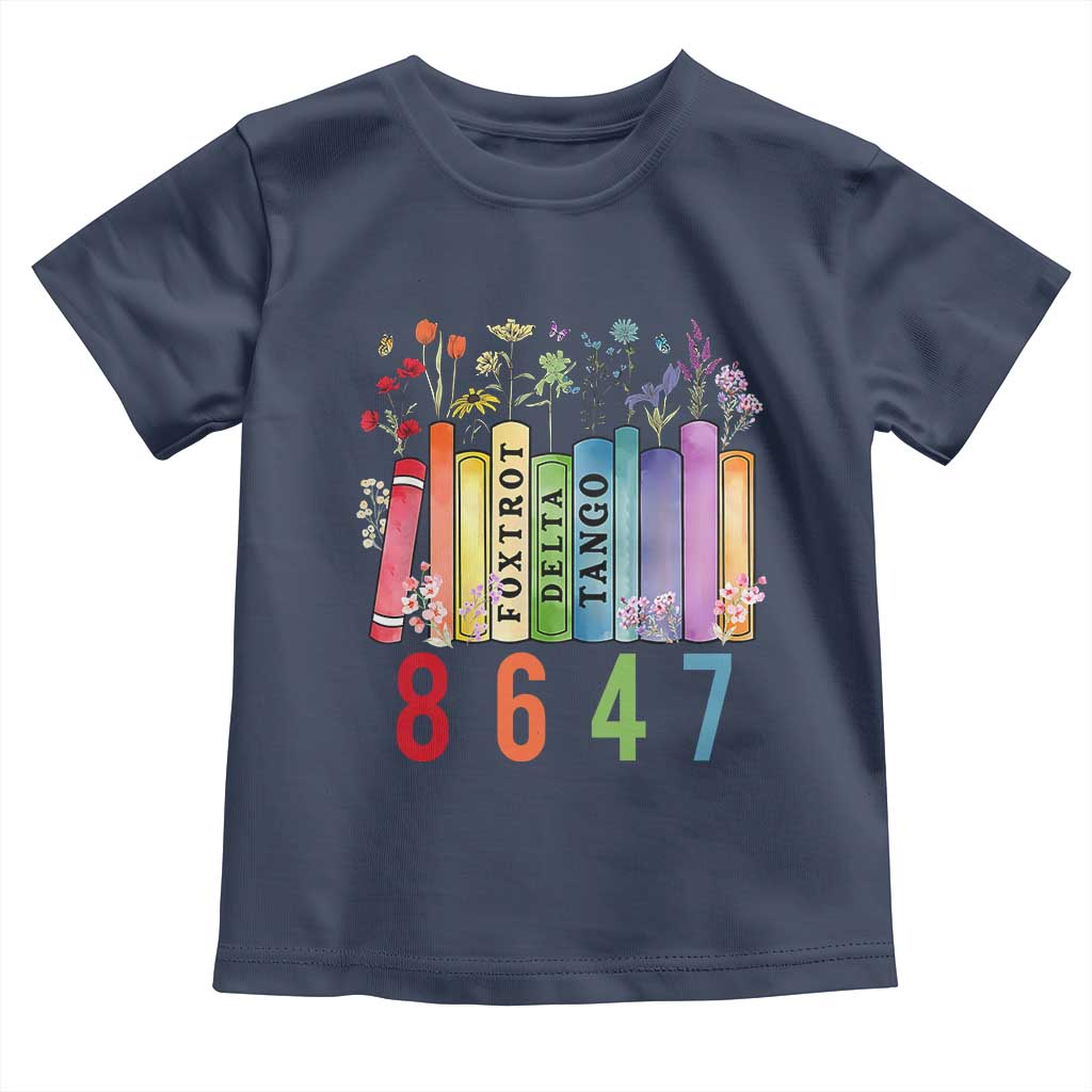 Retro 8647 Toddler T Shirt Foxtrots Delta Tangos Book Flower