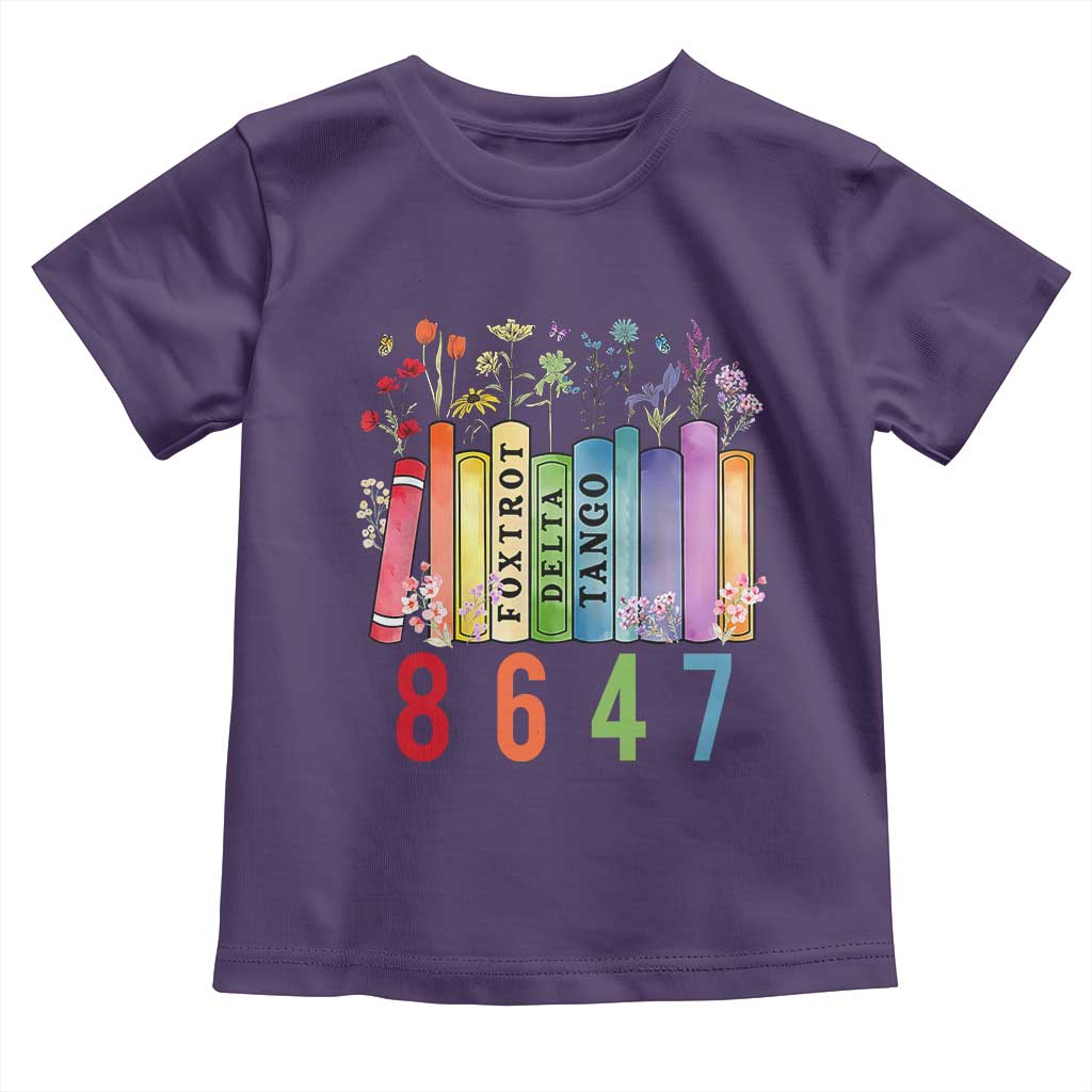 Retro 8647 Toddler T Shirt Foxtrots Delta Tangos Book Flower