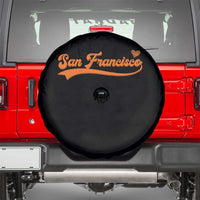 San Francisco Spare Tire Cover SF Varsity California Script Vintage Sports Jersey Style