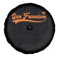 San Francisco Spare Tire Cover SF Varsity California Script Vintage Sports Jersey Style