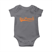 San Francisco Baby Onesie SF Varsity California Script Vintage Sports Jersey Style