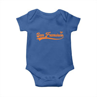 San Francisco Baby Onesie SF Varsity California Script Vintage Sports Jersey Style