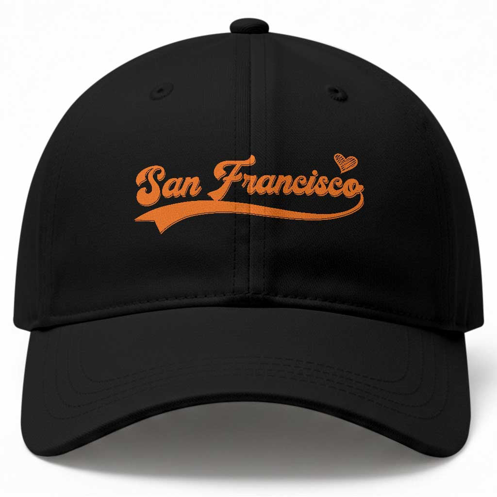 San Francisco Baseball Cap SF Varsity California Script Vintage Sports Jersey Style