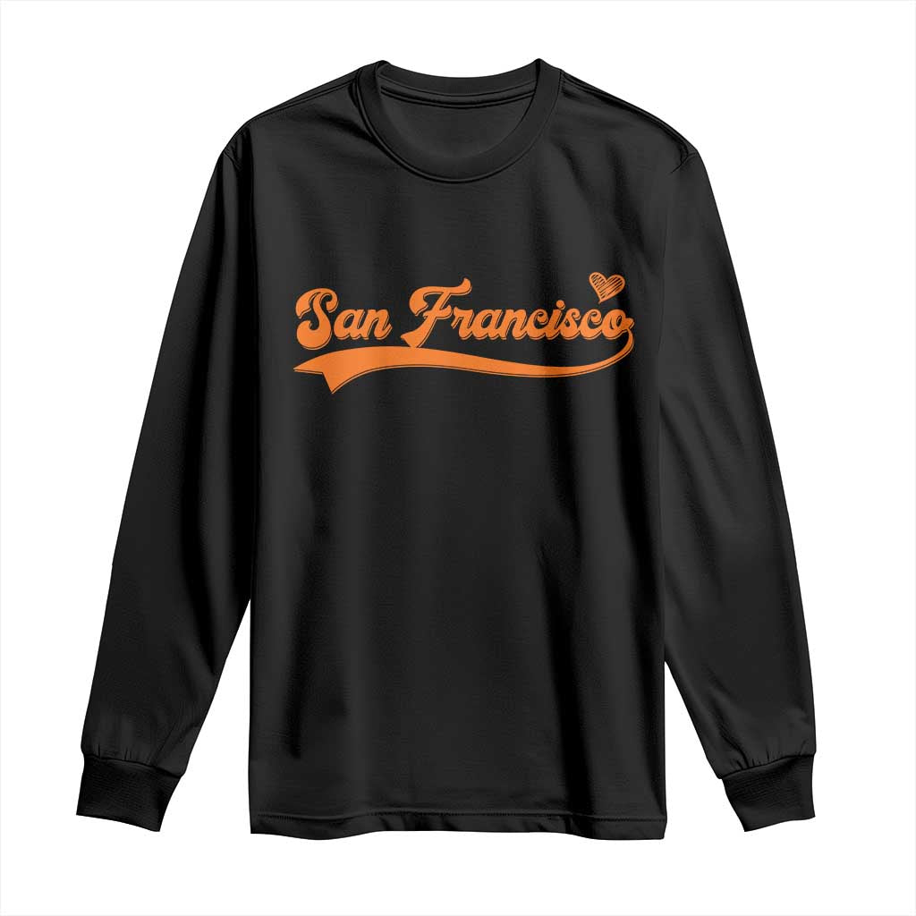 San Francisco Long Sleeve Shirt SF Varsity California Script Vintage Sports Jersey Style