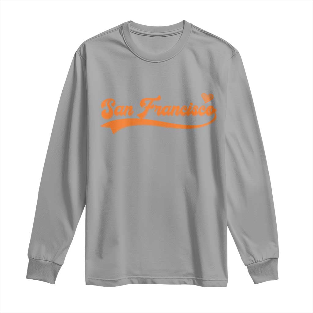 San Francisco Long Sleeve Shirt SF Varsity California Script Vintage Sports Jersey Style
