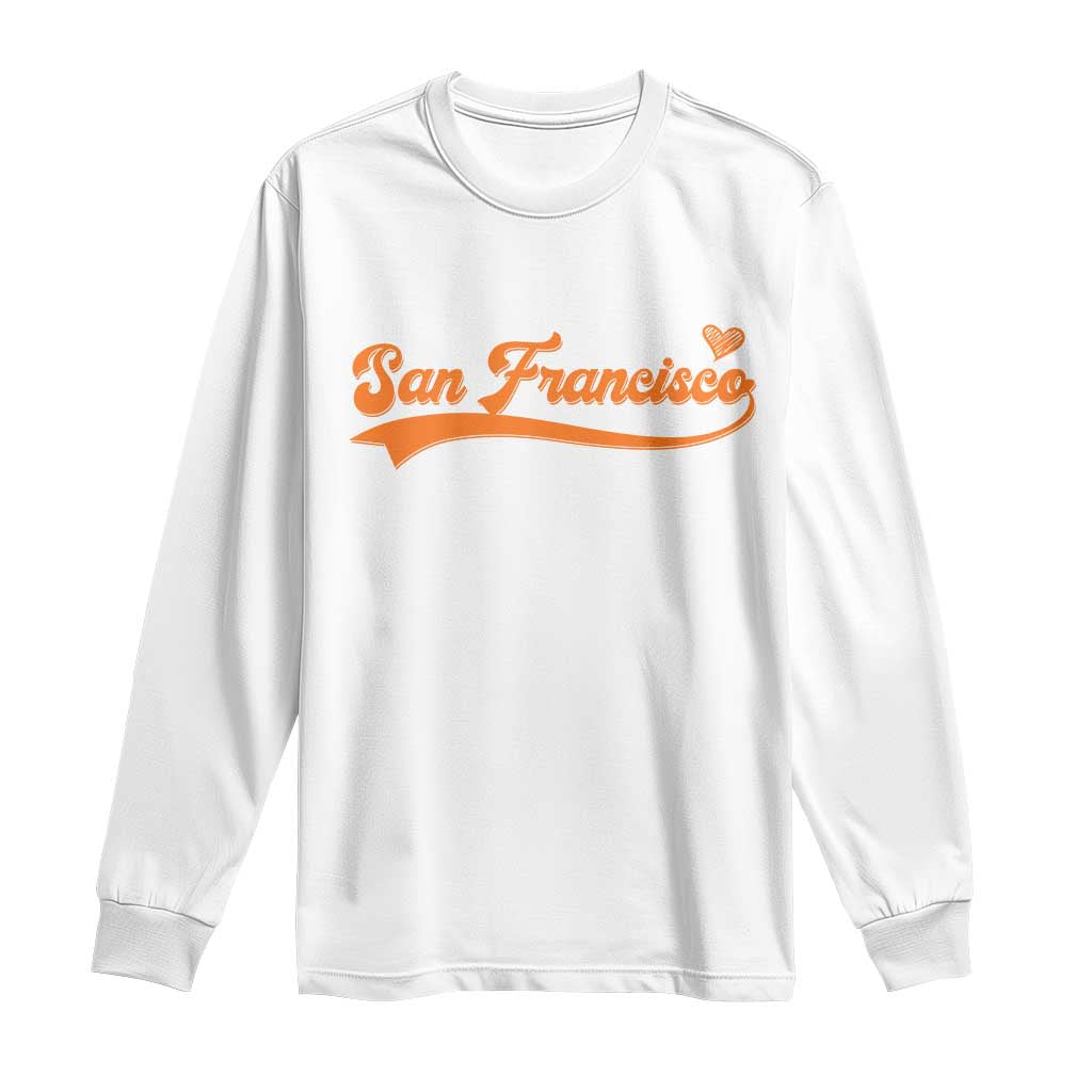 San Francisco Long Sleeve Shirt SF Varsity California Script Vintage Sports Jersey Style