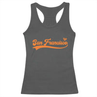 San Francisco Racerback Tank Top SF Varsity California Script Vintage Sports Jersey Style