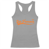 San Francisco Racerback Tank Top SF Varsity California Script Vintage Sports Jersey Style