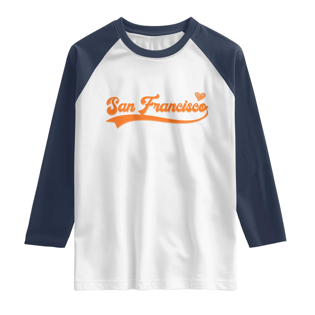 San Francisco Raglan Shirt SF Varsity California Script Vintage Sports Jersey Style