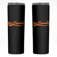 San Francisco Skinny Tumbler SF Varsity California Script Vintage Sports Jersey Style