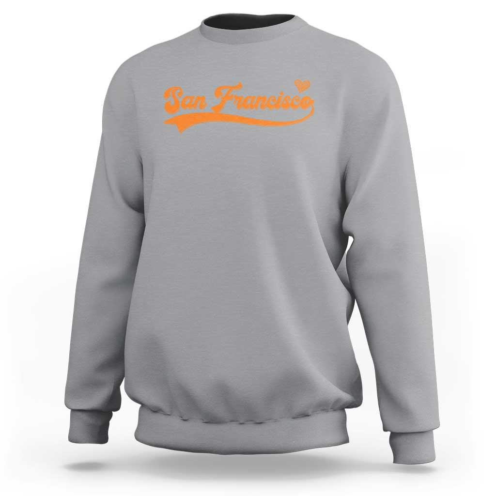 San Francisco Sweatshirt SF Varsity California Script Vintage Sports Jersey Style