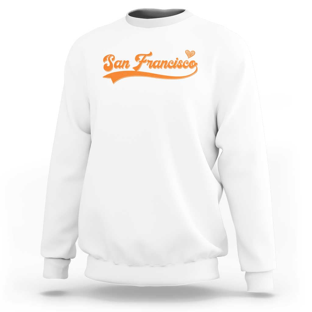 San Francisco Sweatshirt SF Varsity California Script Vintage Sports Jersey Style