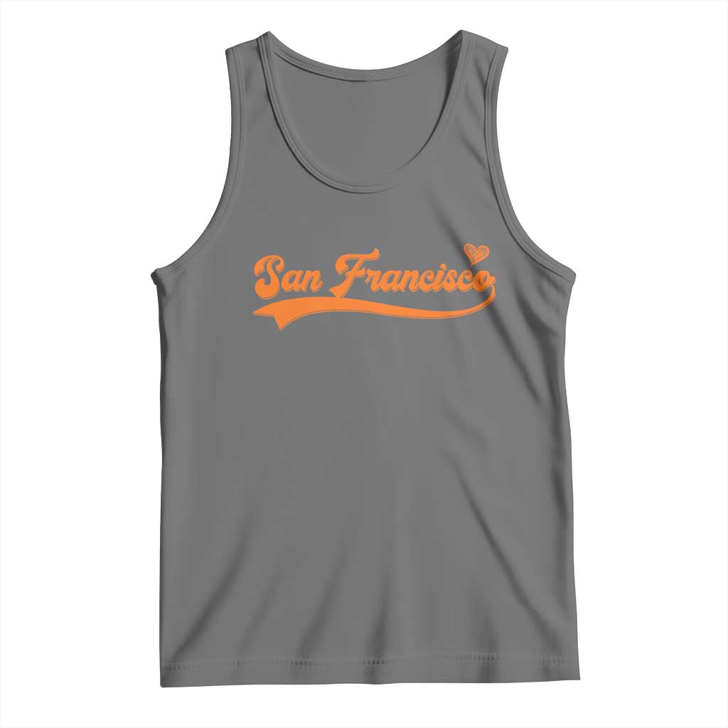 San Francisco Tank Top SF Varsity California Script Vintage Sports Jersey Style