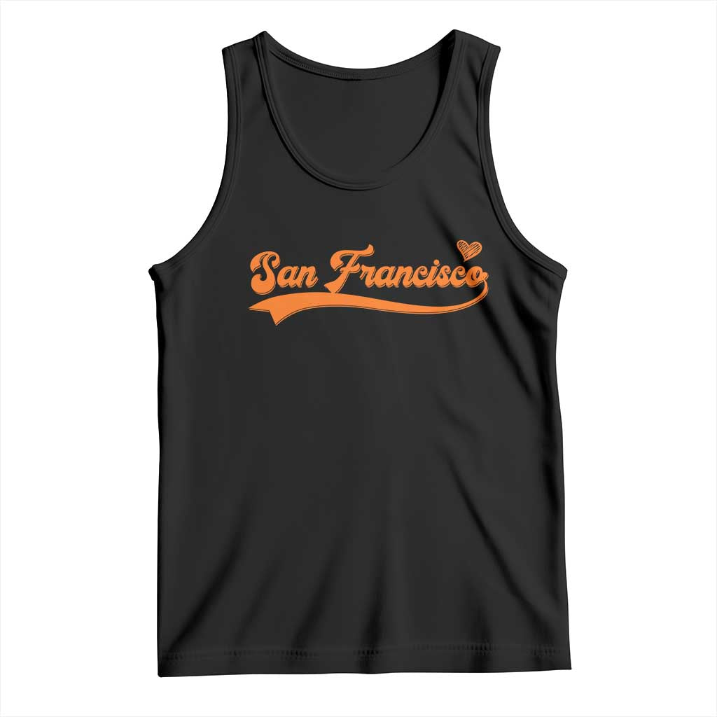 San Francisco Tank Top SF Varsity California Script Vintage Sports Jersey Style