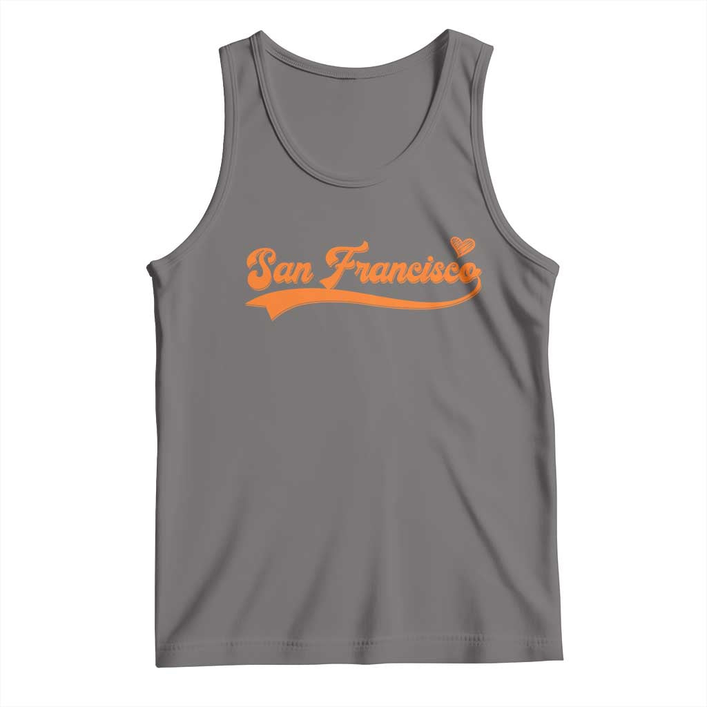 San Francisco Tank Top SF Varsity California Script Vintage Sports Jersey Style