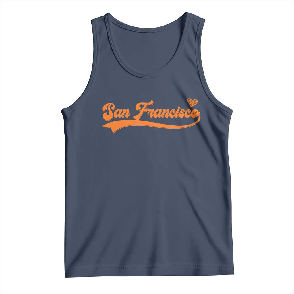 San Francisco Tank Top SF Varsity California Script Vintage Sports Jersey Style