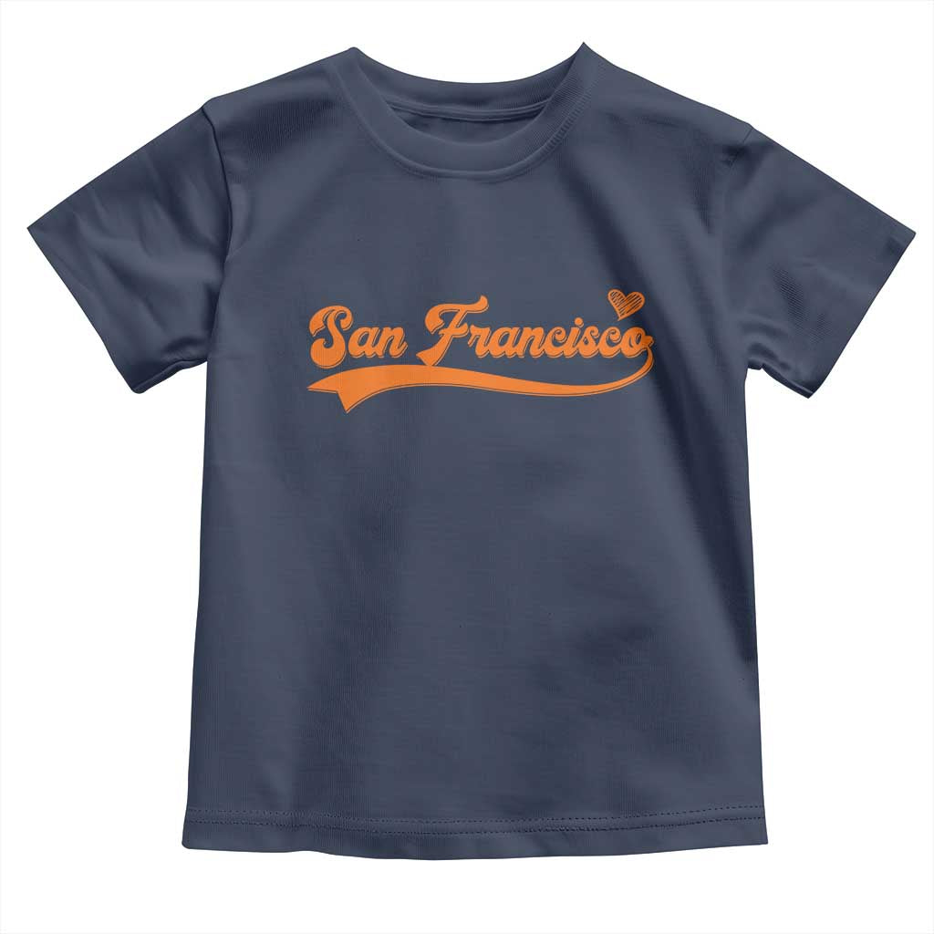 San Francisco Toddler T Shirt SF Varsity California Script Vintage Sports Jersey Style