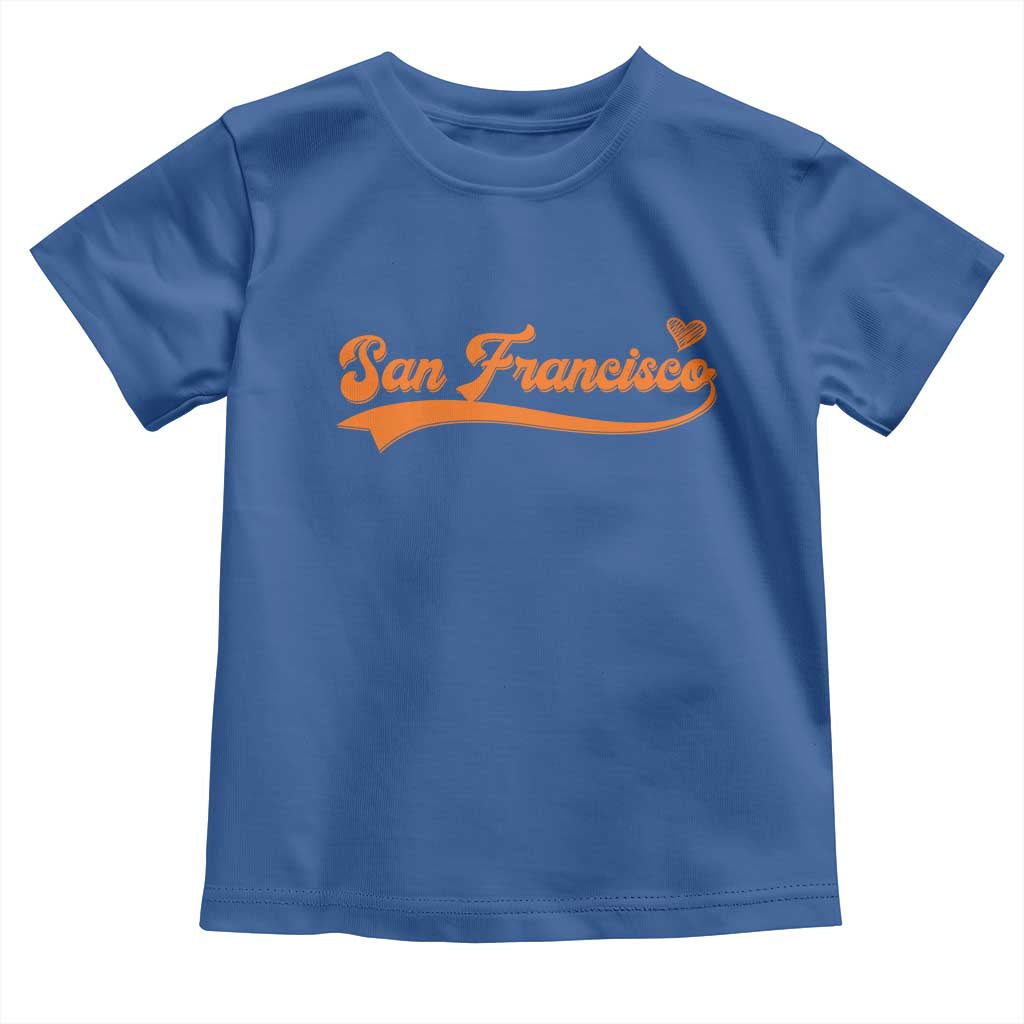 San Francisco Toddler T Shirt SF Varsity California Script Vintage Sports Jersey Style
