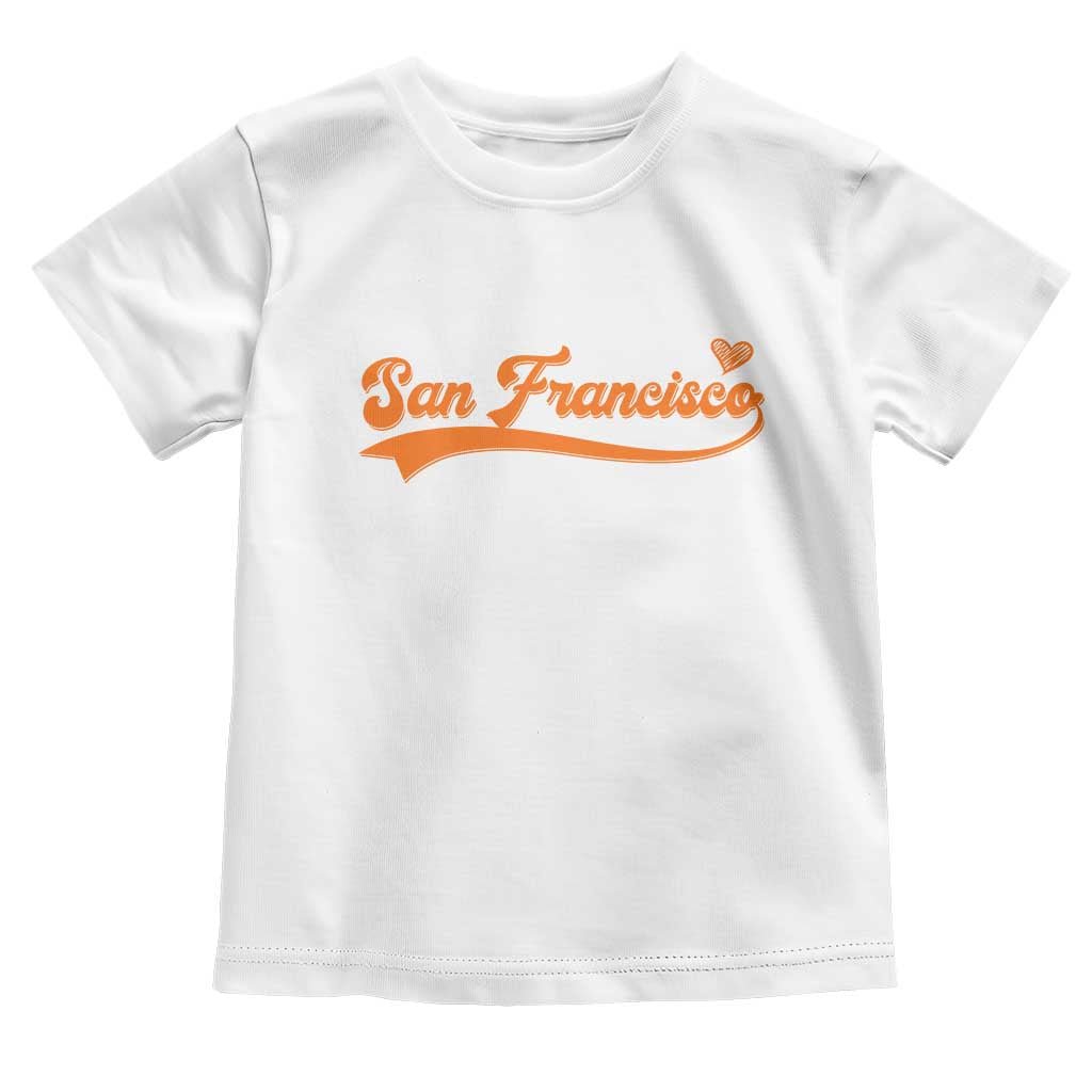 San Francisco Toddler T Shirt SF Varsity California Script Vintage Sports Jersey Style