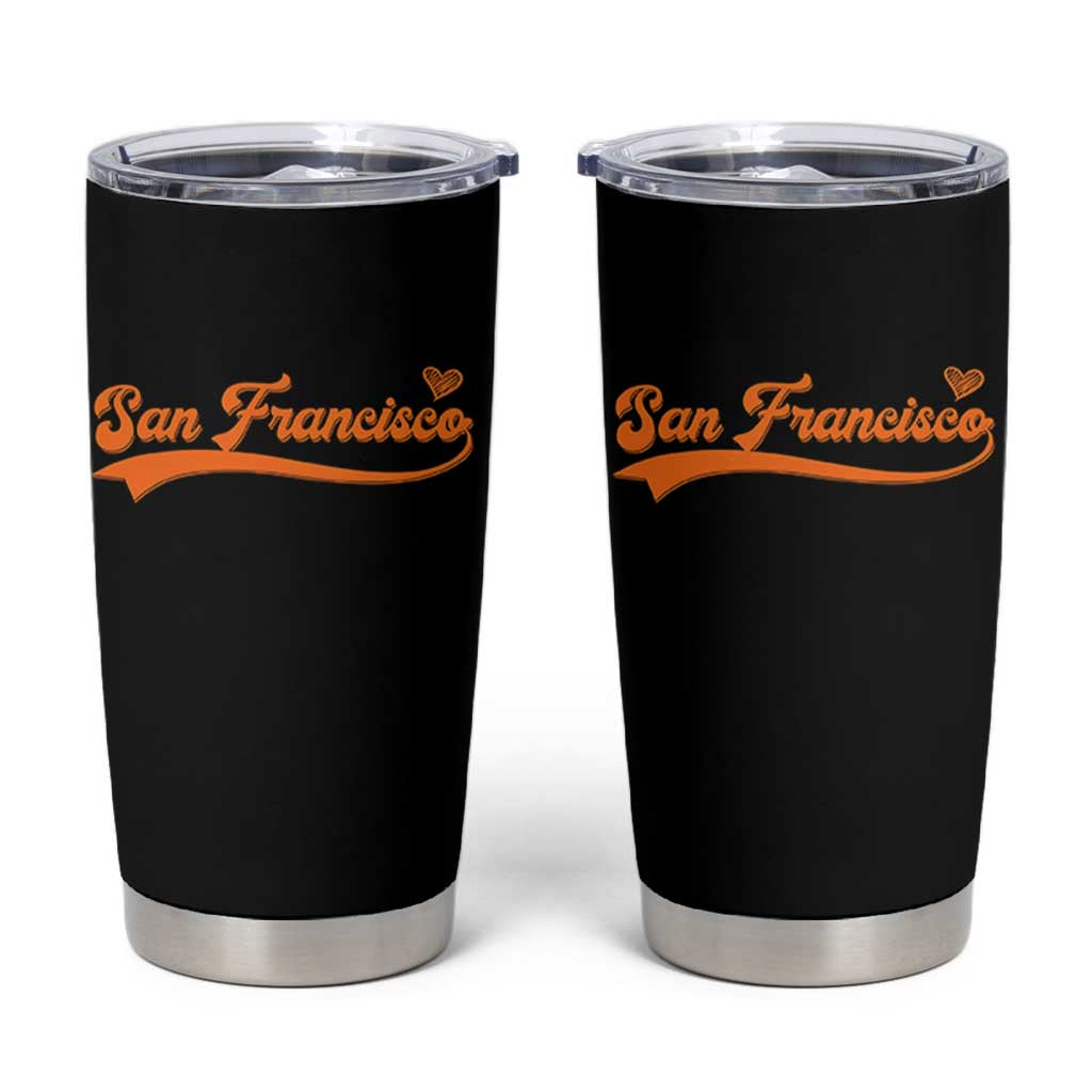 San Francisco Tumbler Cup SF Varsity California Script Vintage Sports Jersey Style