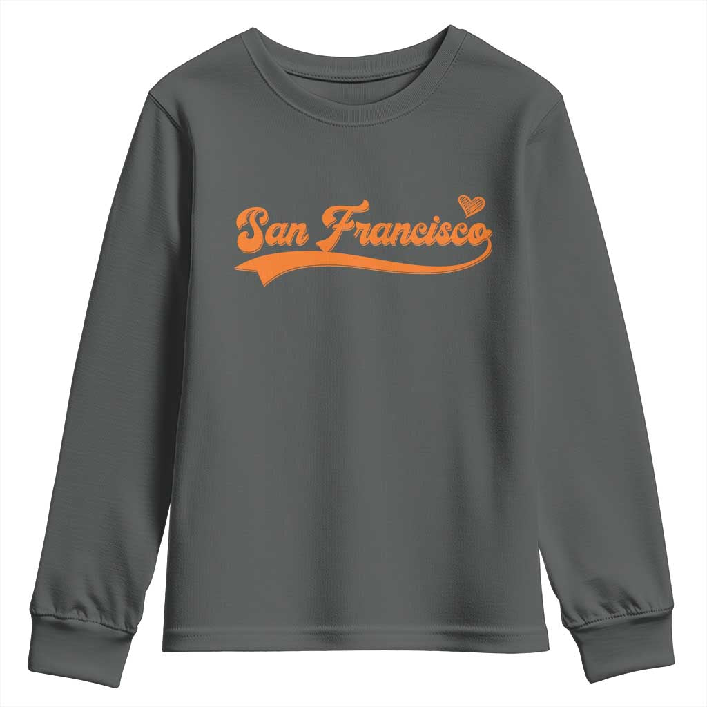 San Francisco Youth Sweatshirt SF Varsity California Script Vintage Sports Jersey Style
