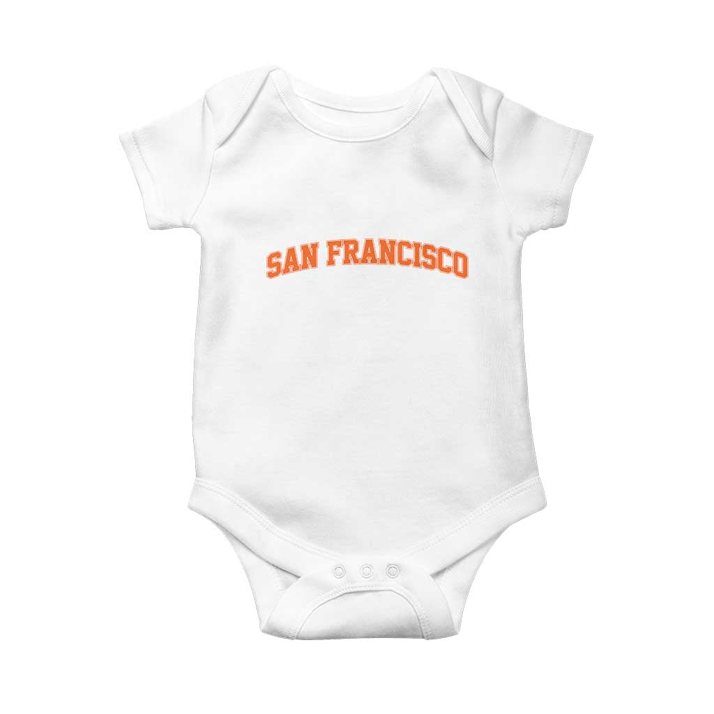 San Francisco Baby Onesie California SF Varsity Vintage Sports Jersey Style