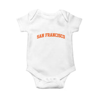 San Francisco Baby Onesie California SF Varsity Vintage Sports Jersey Style