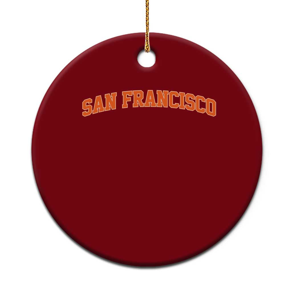 San Francisco Ceramic Ornament California SF Varsity Vintage Sports Jersey Style