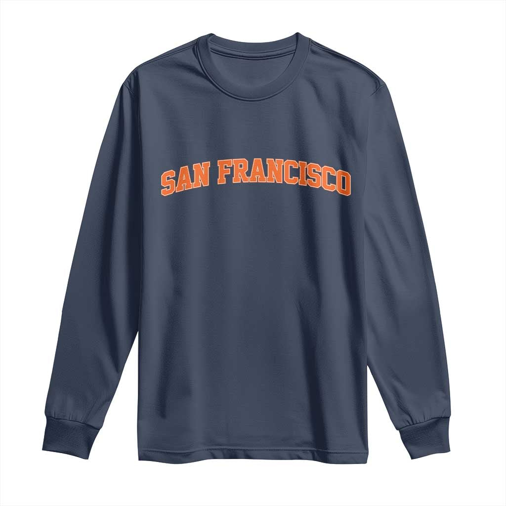 San Francisco Long Sleeve Shirt California SF Varsity Vintage Sports Jersey Style