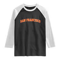 San Francisco Raglan Shirt California SF Varsity Vintage Sports Jersey Style