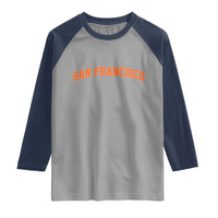 San Francisco Raglan Shirt California SF Varsity Vintage Sports Jersey Style