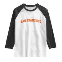 San Francisco Raglan Shirt California SF Varsity Vintage Sports Jersey Style