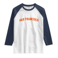 San Francisco Raglan Shirt California SF Varsity Vintage Sports Jersey Style