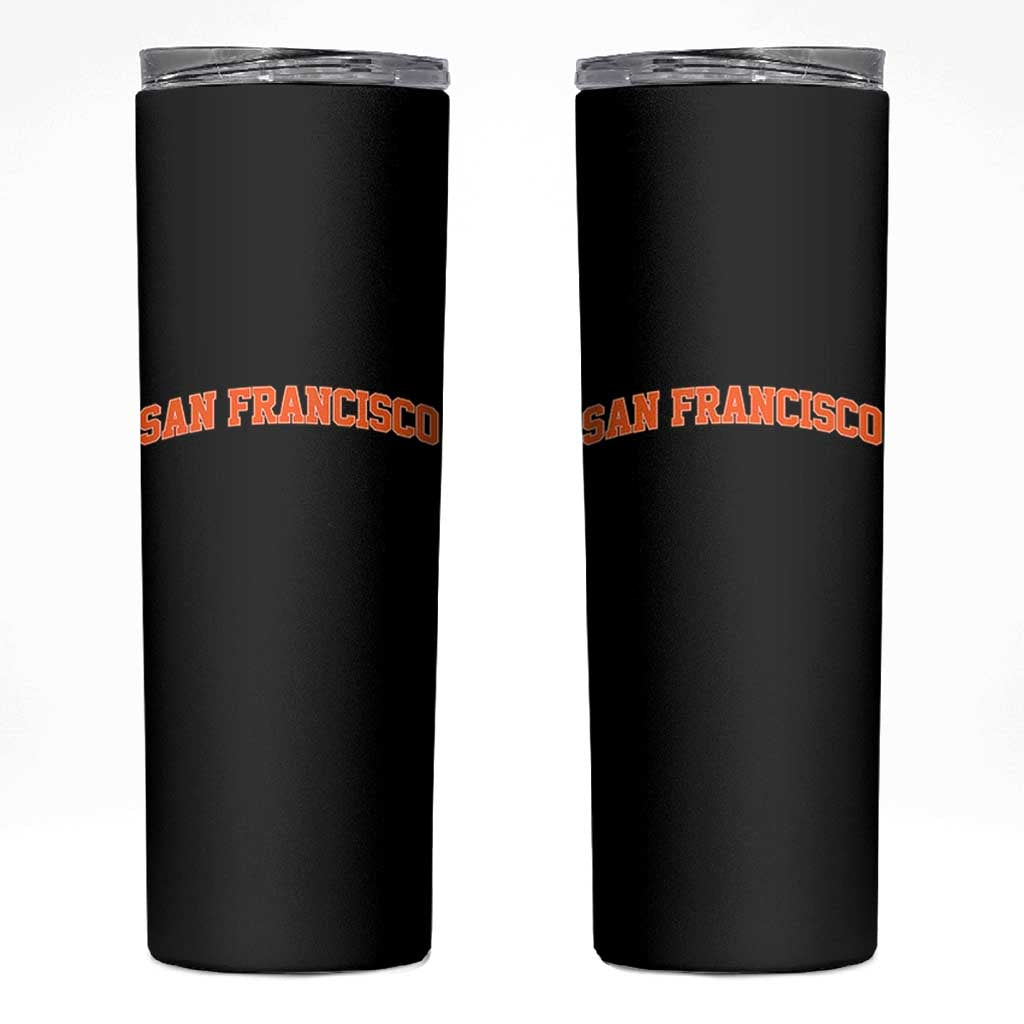 San Francisco Skinny Tumbler California SF Varsity Vintage Sports Jersey Style