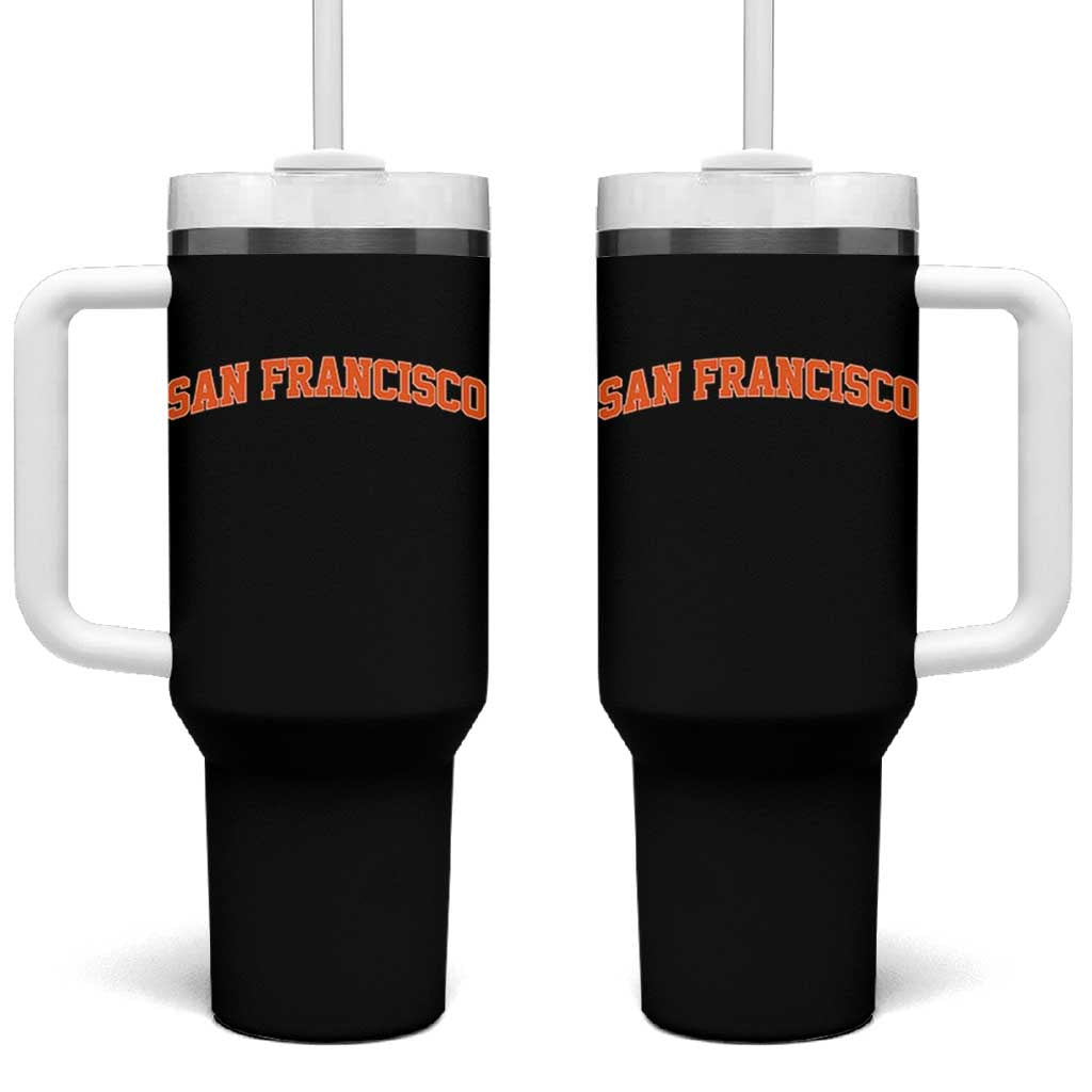 San Francisco Tumbler With Handle California SF Varsity Vintage Sports Jersey Style