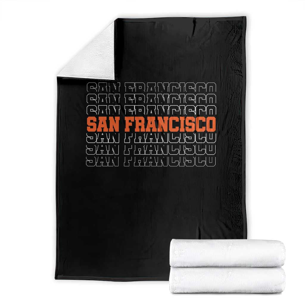 Vintage San Francisco Throw Blanket California SF Retro Sports Style