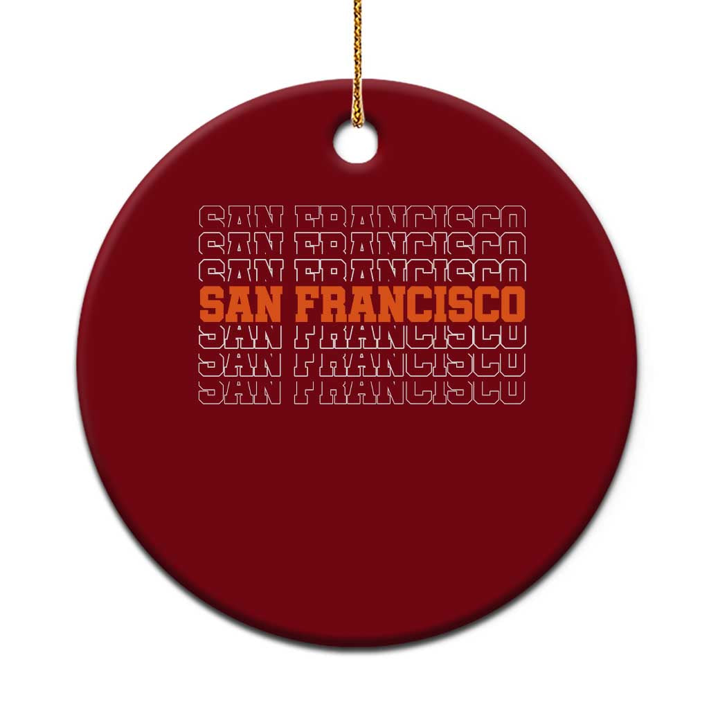 Vintage San Francisco Ceramic Ornament California SF Retro Sports Style