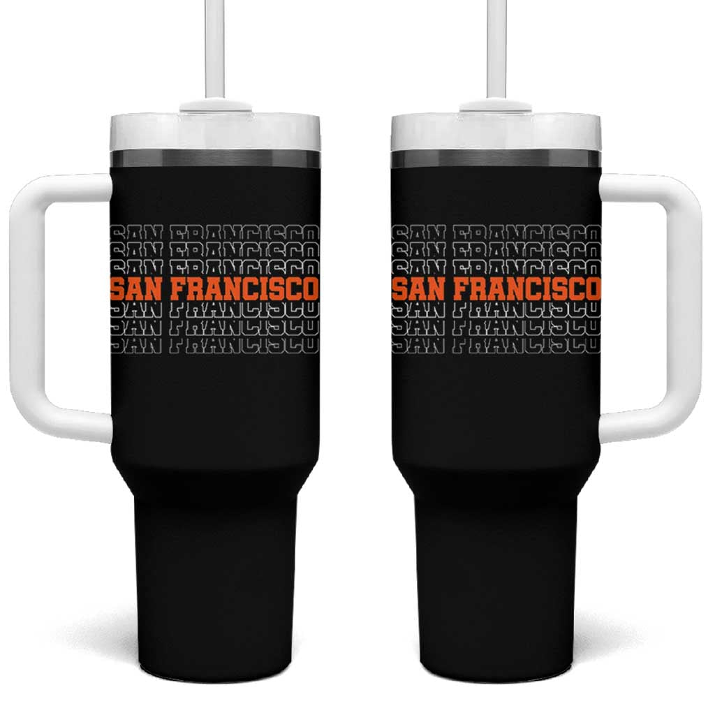 Vintage San Francisco Tumbler With Handle California SF Retro Sports Style