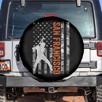 San Francisco Spare Tire Cover SF Baseball Player American Flag USA Camo Patriotic