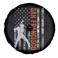 San Francisco Spare Tire Cover SF Baseball Player American Flag USA Camo Patriotic